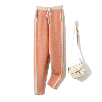 women thickened cashmere pants